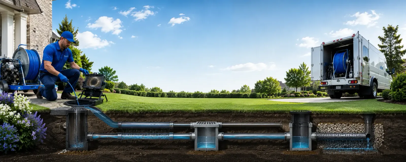 Outdoor drain cleaning information for North Clarendon, VT
